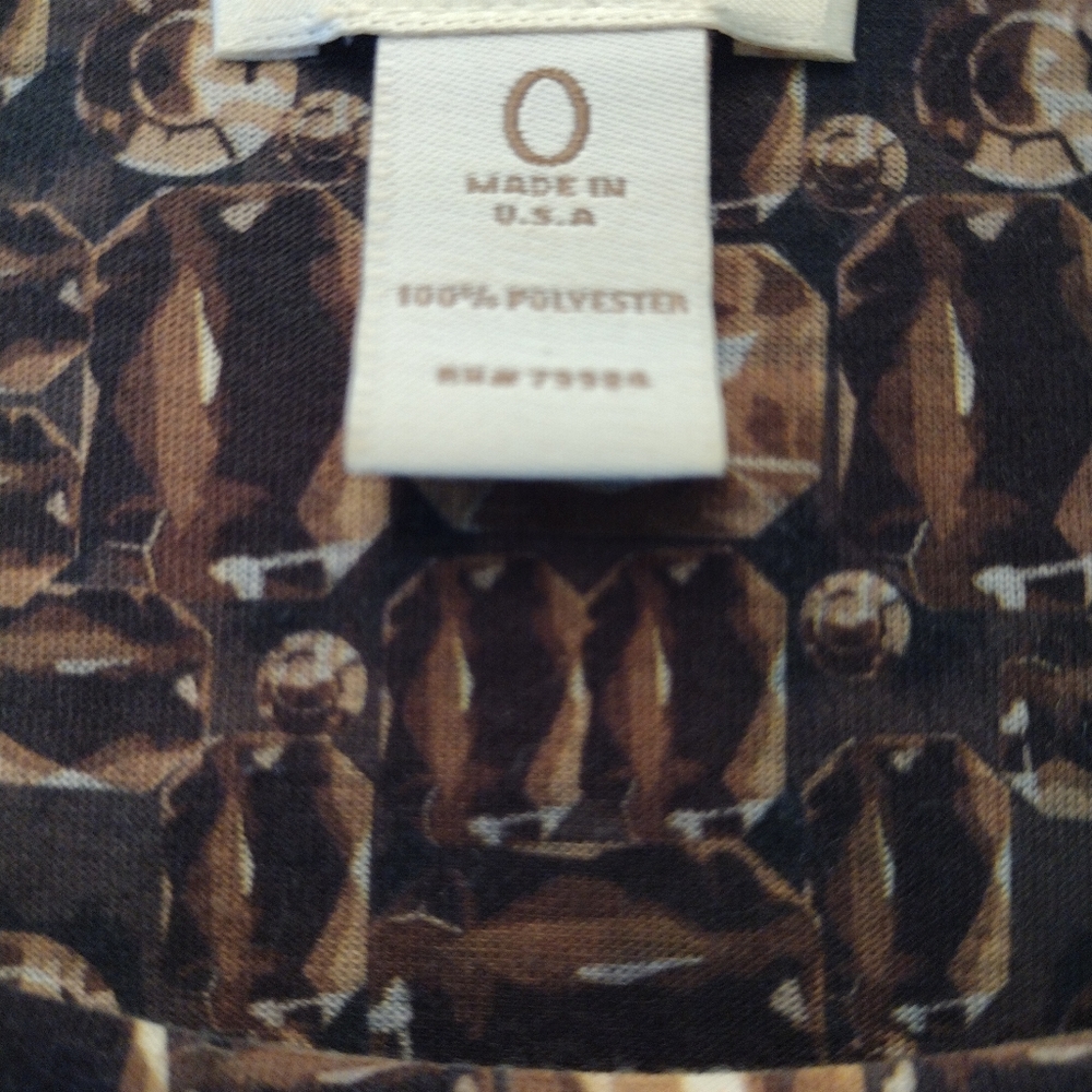 Chico's Leopard Rhinestone Top Size 0 - Picture 5 of 8